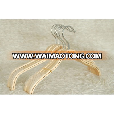 Popular clothes display hanger wooden splint baby racks with customized log