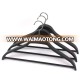 Factory made ZARA Style Black Soft Touch Finish Plastic Suit Hanger High Quality Air Insert Hanger